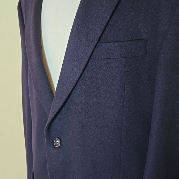 Jos A Bank Cashmere Blazer Jacket Sports Coat Mens 42R Navy Academia Suit Jacket - Picture 6 of 15